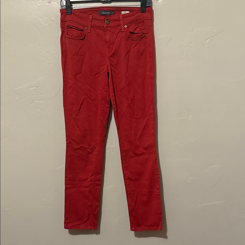 Level 99 Women's Brick Lily Skinny Straight Jeans 27